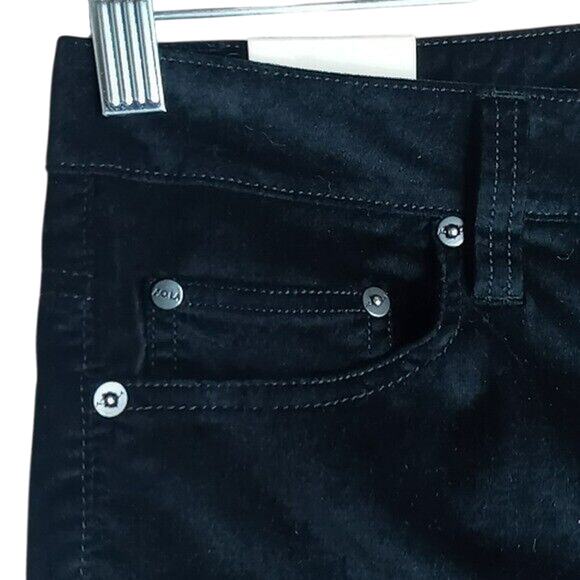 AO.LA by Alice + Olivia Black Velvet High Rise Skinny Pants - 30 - Picture 5 of 10